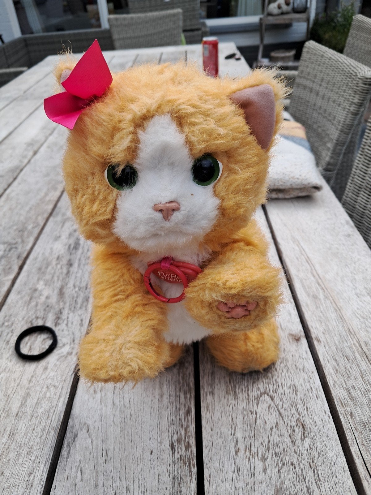 Pratende kat, Kinderen en Baby's, Speelgoed | Knuffels en Pluche, Ophalen, Gebruikt, Kat, Middelgroot (20 tot 80 cm)