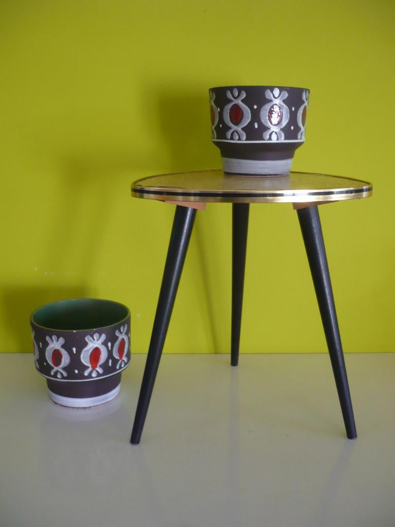 Knap vintage fifties tripod plantententafeltje, Antiek en Kunst, Ophalen of Verzenden