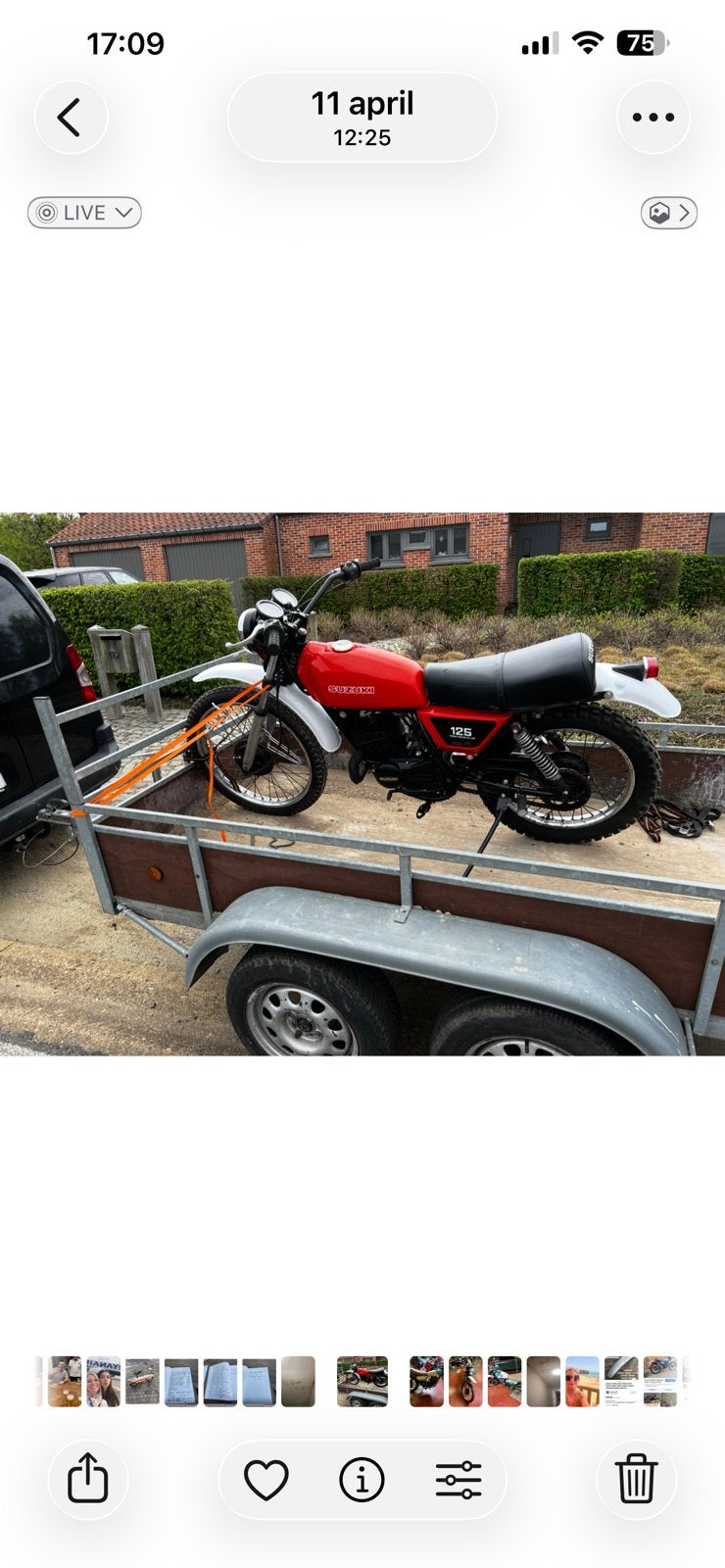 Onderdelen van een suzuki ts 125 dit model, Motoren, Ophalen of Verzenden