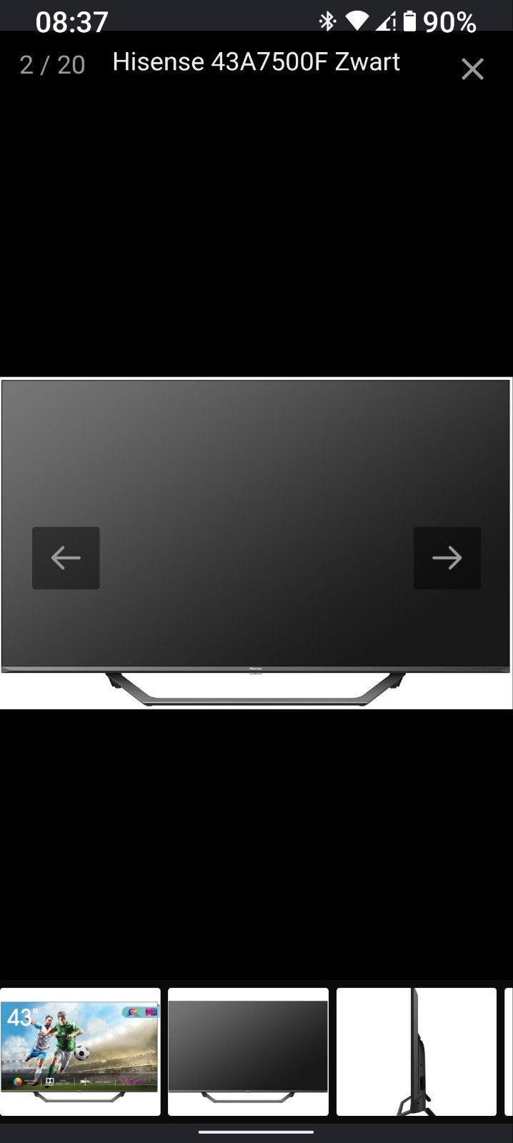 HISENSE 43inch, Enlèvement
