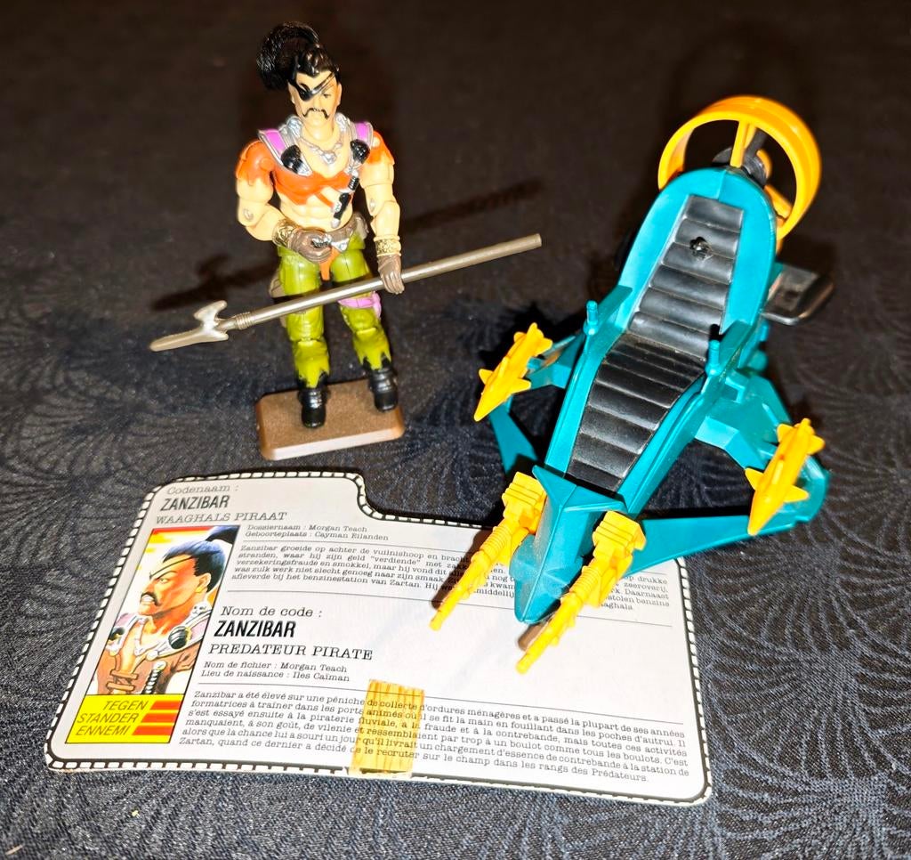 G.I. JOE Zanzibar dreadnok + air skiff (vintage 1987), Ophalen