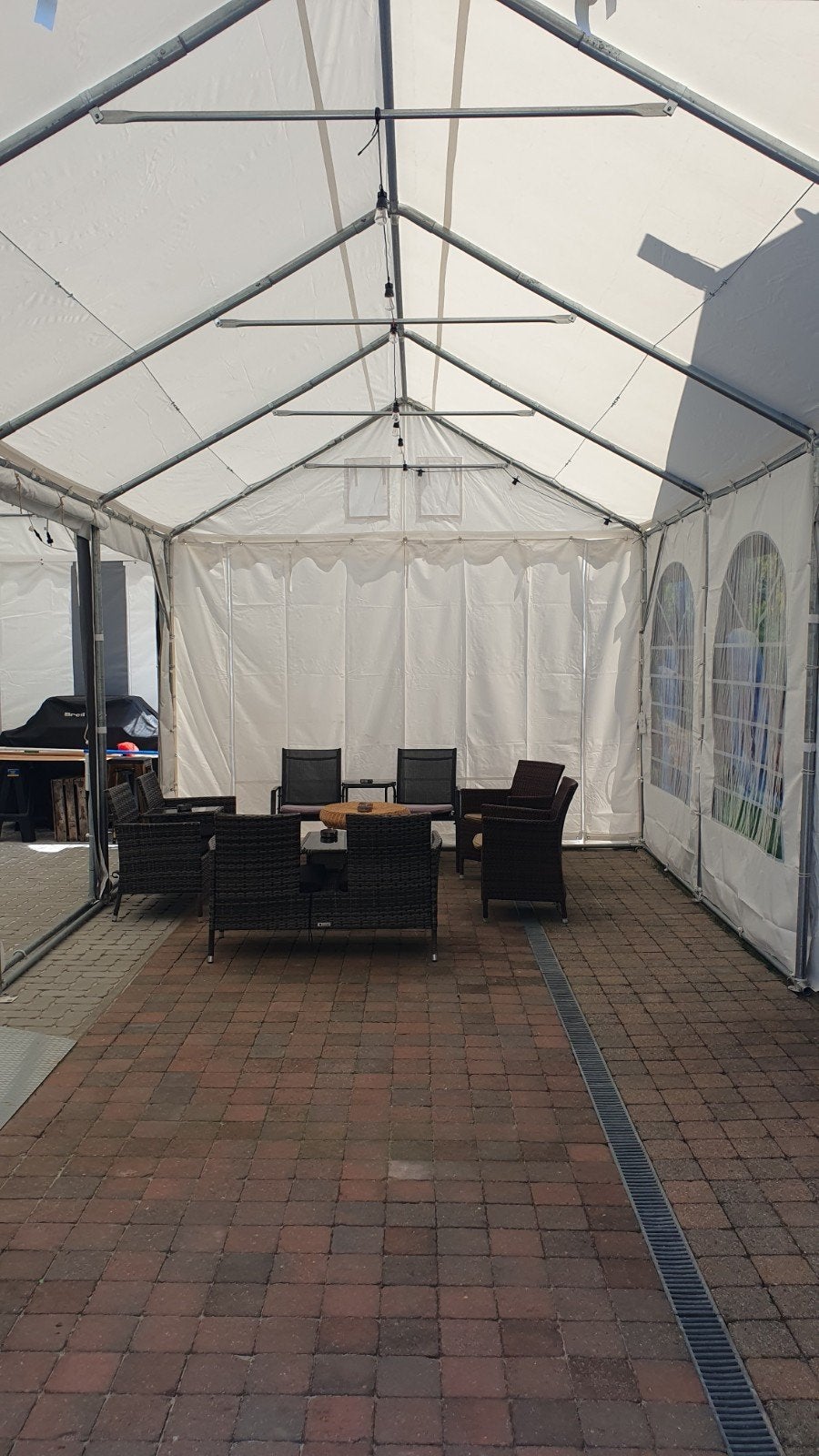 Feesttent/kampeertent  4 x 8 m - stevige uitvoering, Tuin en Terras, Partytenten, Ophalen