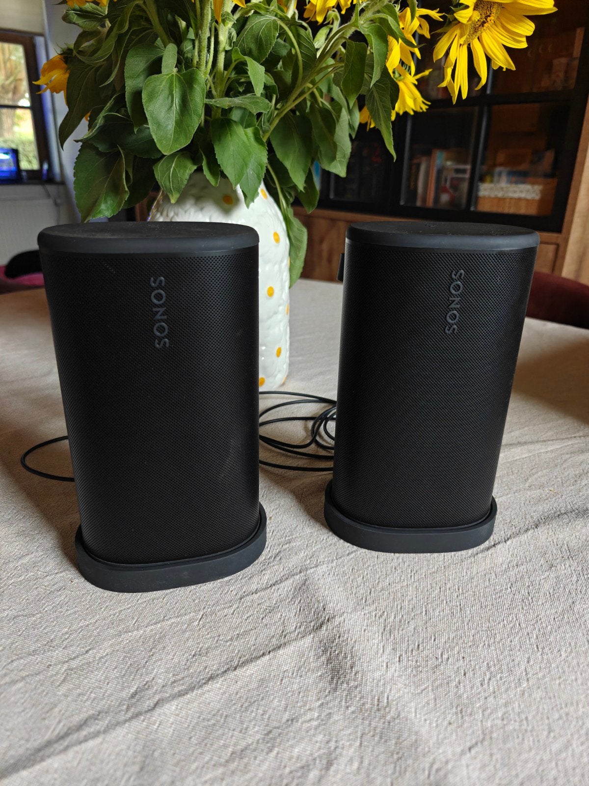 SONOS PLAY DUO PACK – 2 DRAAGBARE SMART SPEAKERS – ZWART, Ophalen of Verzenden, Zo goed als nieuw