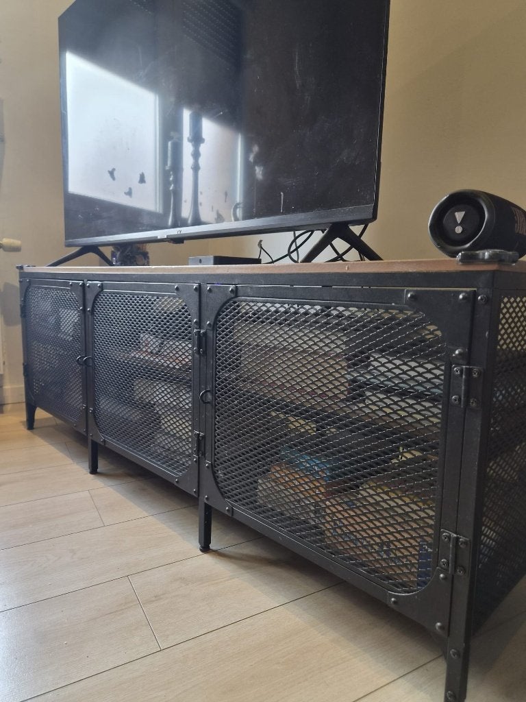 Industriële TV-kast / dressoir - metaal & hout - 150 cm, 25 à 50 cm, Moins de 100 cm, 150 à 200 cm, Enlèvement
