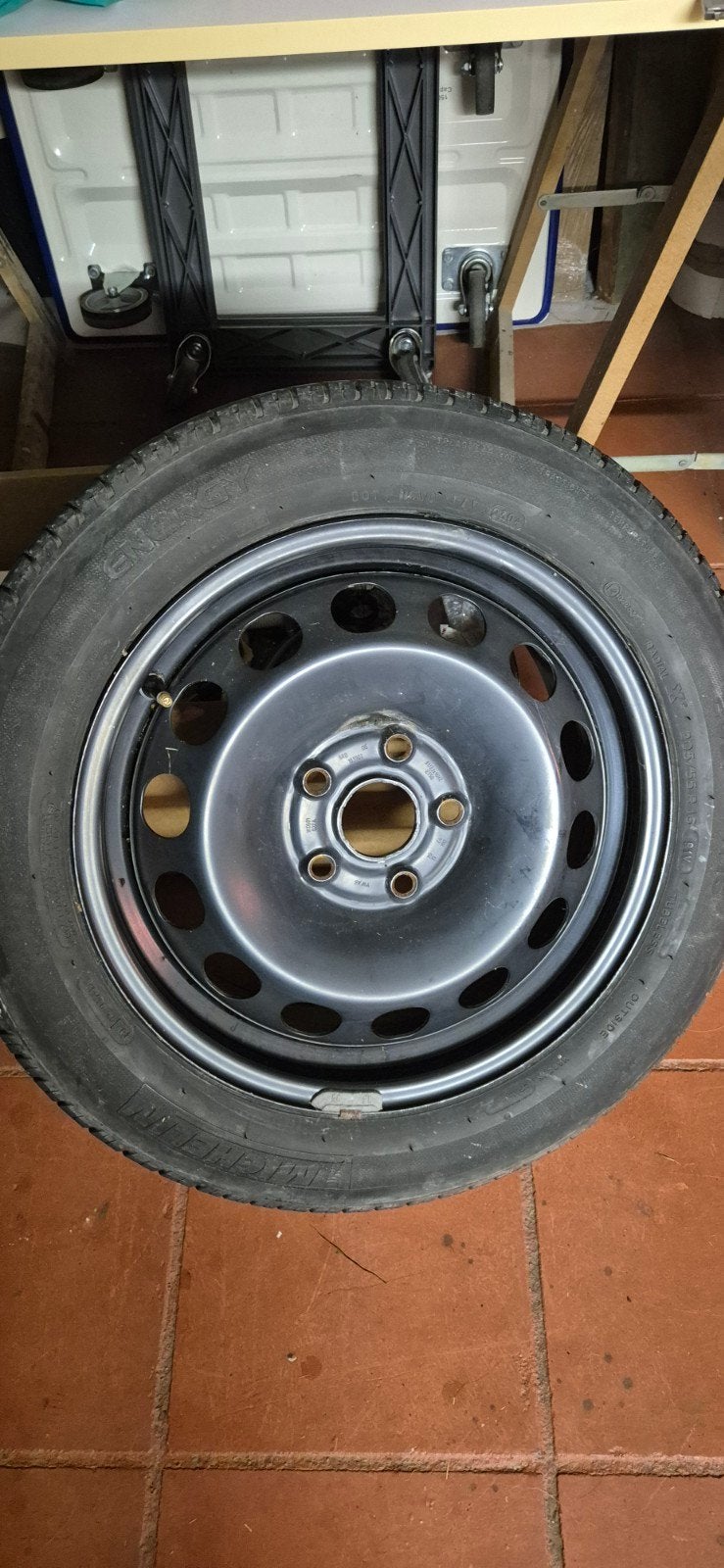 Compleet reservewiel Michelin 205/55 R16 — 5x112, Ophalen, Gebruikt, 16 inch, Banden en Velgen