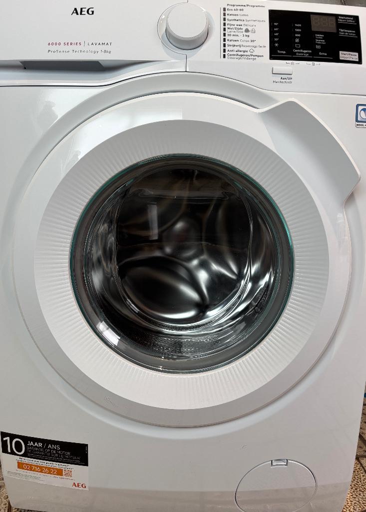 Lave-linge AEG Série 6000 (8kg), garantie jusqu’en 2028, Elektronische apparatuur, Wasmachines, Zo goed als nieuw, Voorlader, 6 tot 8 kg