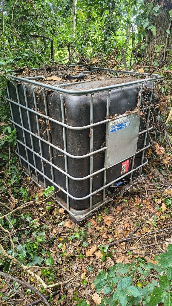 IBC container zwart 1000 liter, Ophalen, Kunststof, Met kraantje, 150 liter of meer