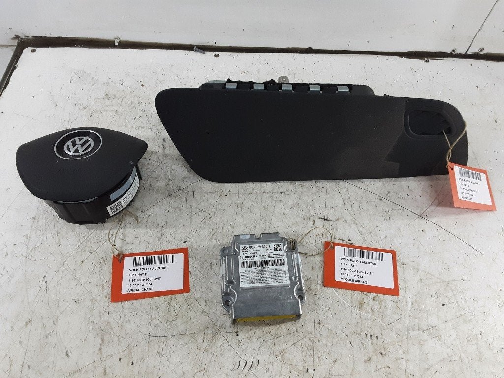 AIRBAG ENSEMBLE Volkswagen Polo V (6R) (01-2009/05-2022), Utilisé, Volkswagen