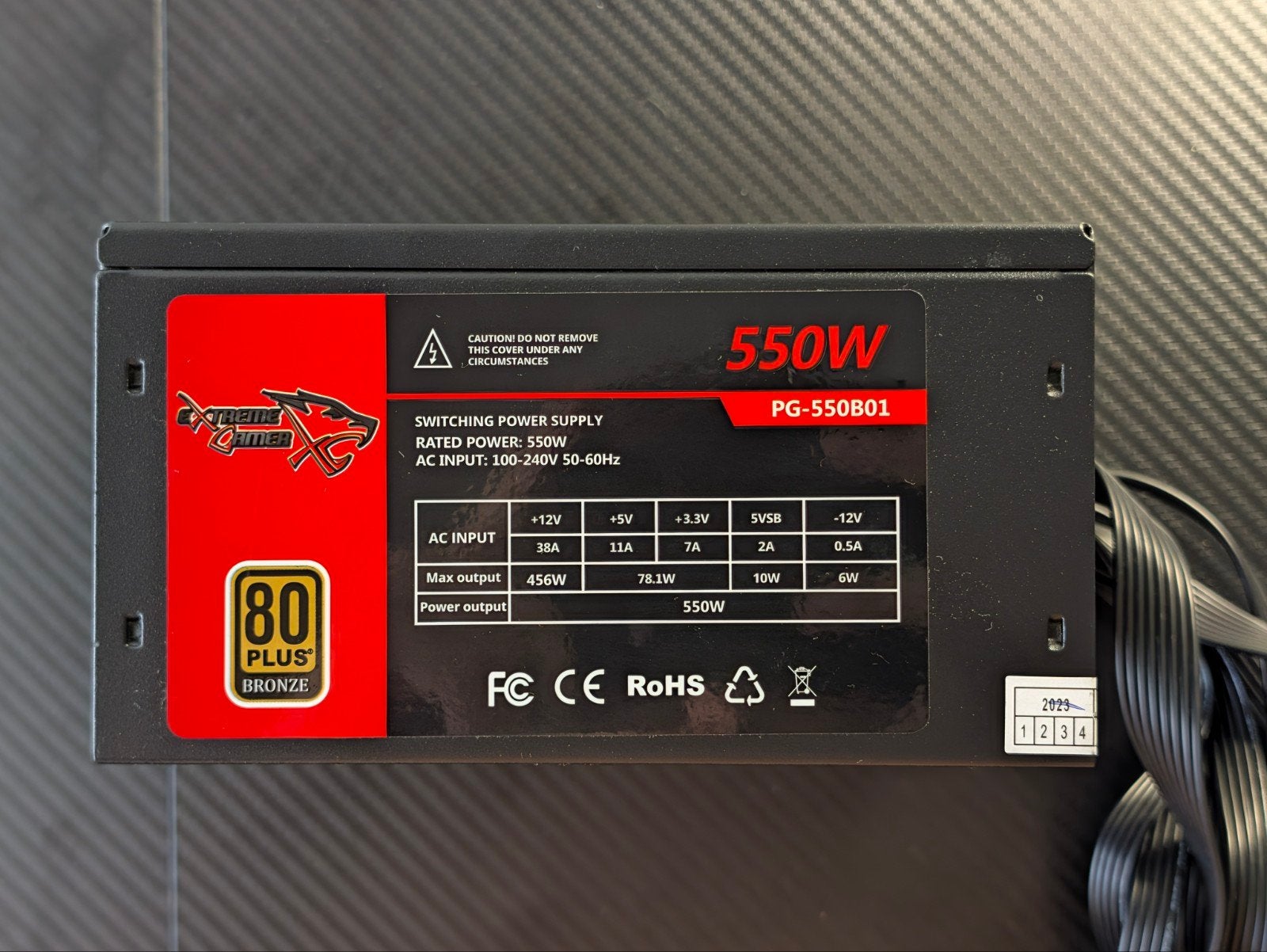 Alimentation pour PC 550W, Enlèvement, Comme neuf