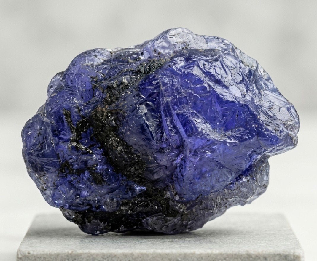 Cristal de Tanzanite Brute Naturelle 75ct - Origine Merelani, Enlèvement ou Envoi, Minéral