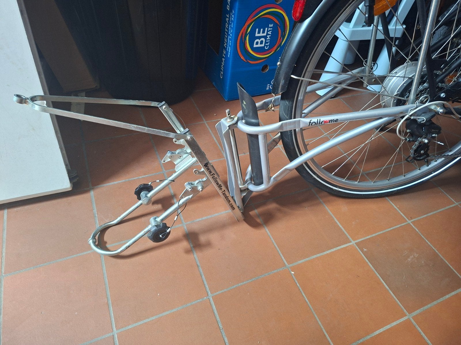 Follow me tandem ouder kind, Ophalen