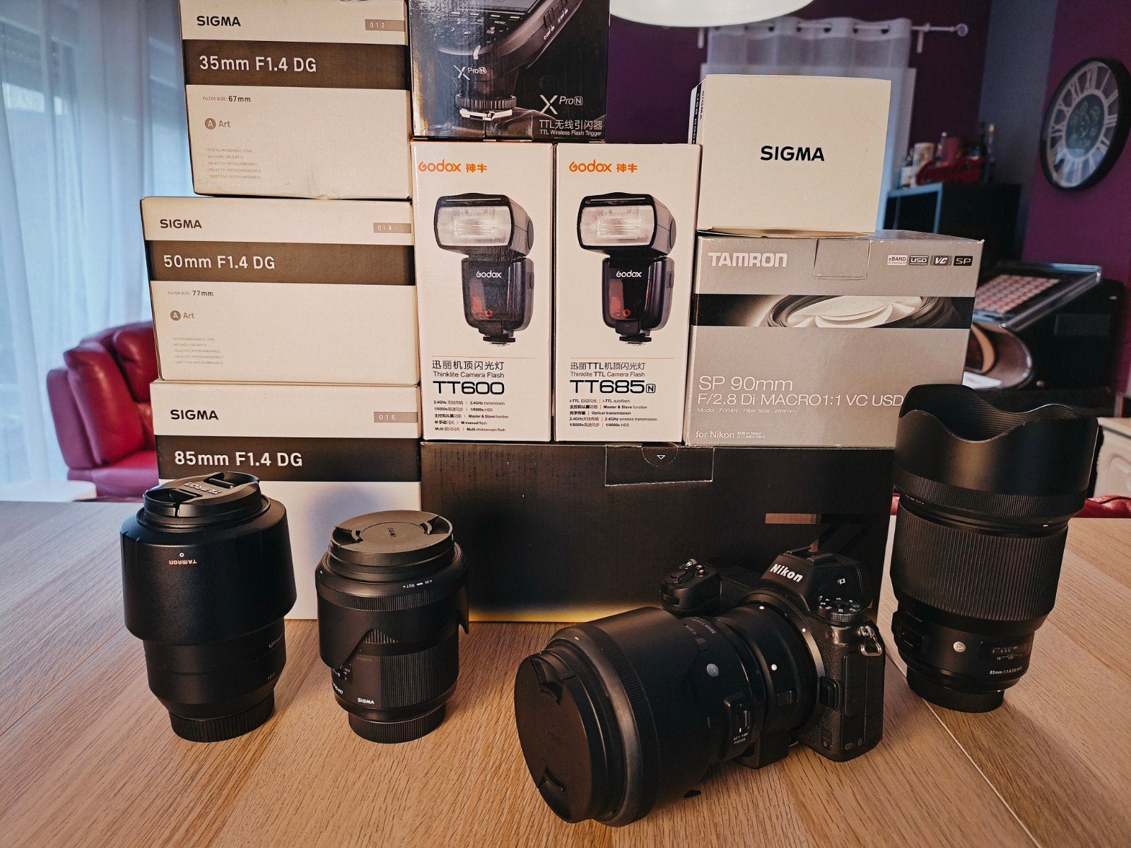 VENTE MATÉRIEL PHOTO ÉTAT NEUF– NIKON Z6 / SIGMA ART, TV, Hi-fi & Vidéo, Nikon, Objectif macro, Enlèvement, Autofocus