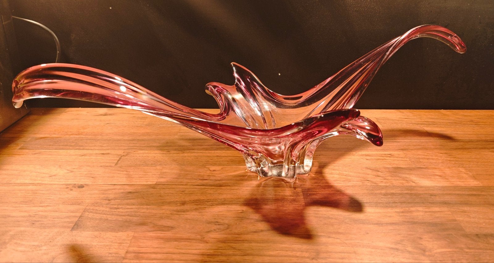 XXL vintage pink Italiaans glaswerk murano-stijl, Antiek en Kunst, Ophalen