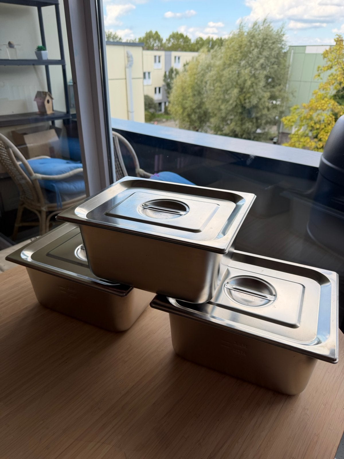 3x VEVOR RVS gastronormbak GN 1/2 met deksel, Ophalen of Verzenden, Nieuw zonder verpakking, Overige typen