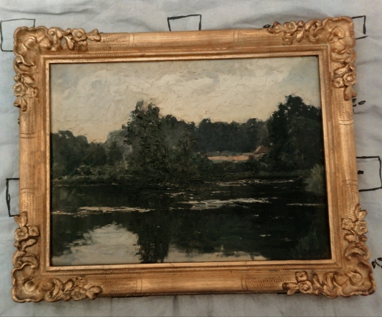 Amt. Formann, Antiquités & Art, Art | Peinture | Classique, Peinture à l'huile, Enlèvement, Autres styles, Encadré