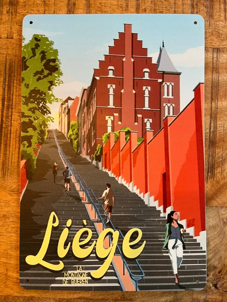 Plaque metallique Liège, Enlèvement ou Envoi