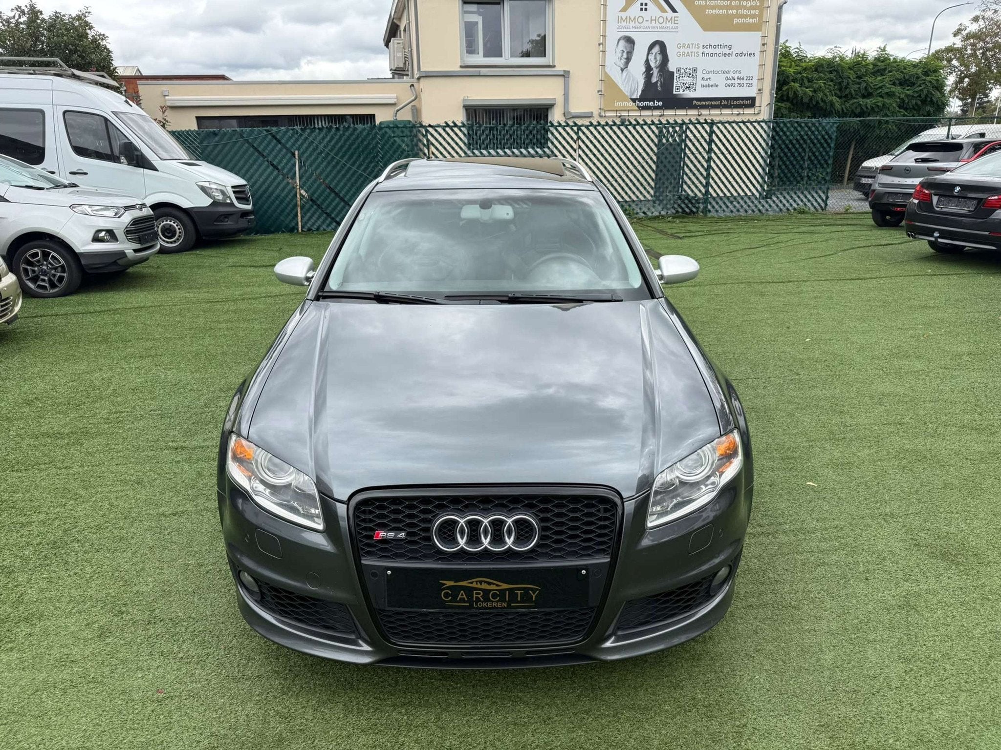 Audi RS4 4.2i V8 40v Quattro  LICHTE VRACHT  FULL OPTIES, Autos, Cuir, Argent ou Gris, Achat, Noir