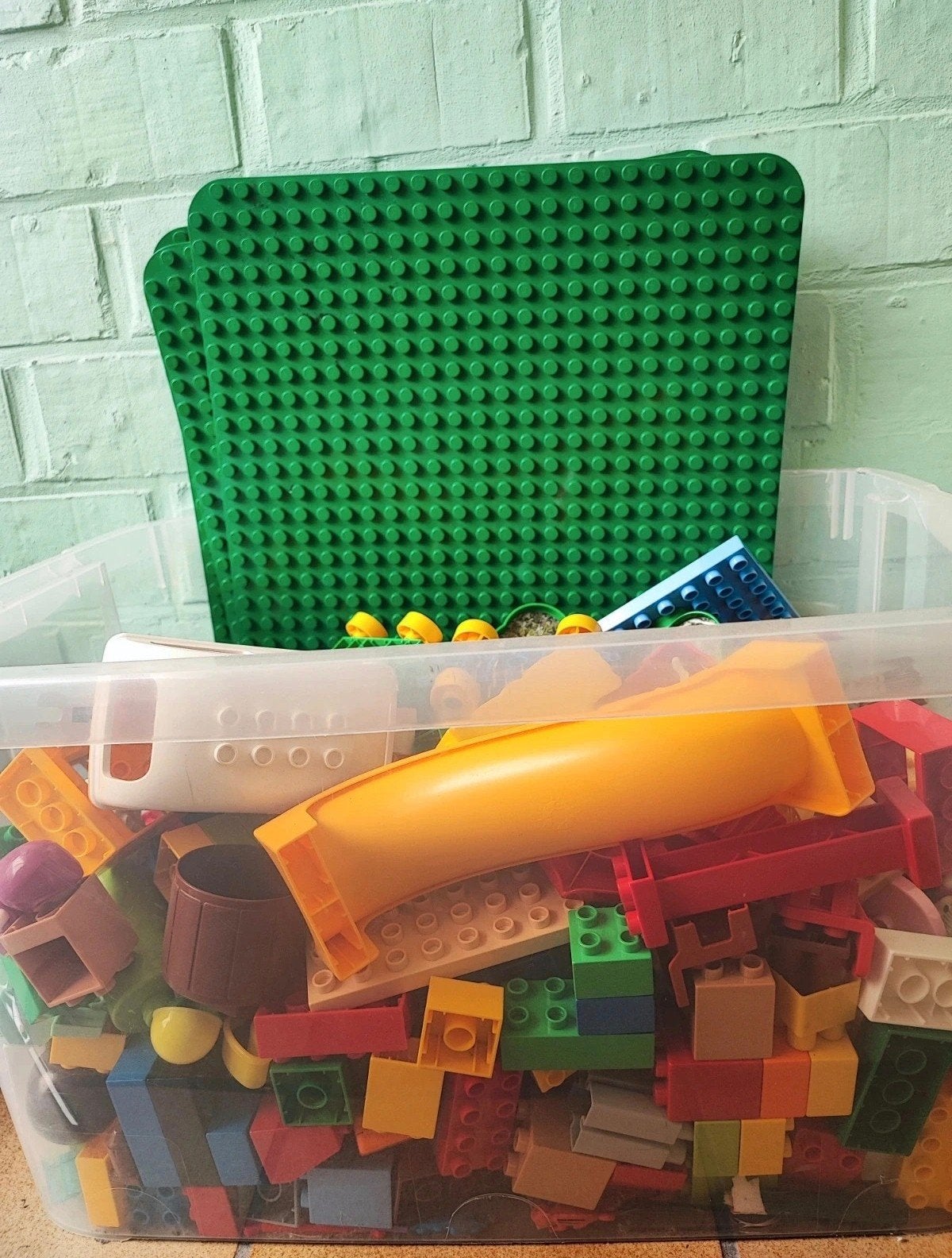 Ensemble Lego Duplo avec différents accessoires + 3 grands b, Enlèvement