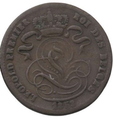 Léopold I - 1 centimes 1858, Enlèvement ou Envoi