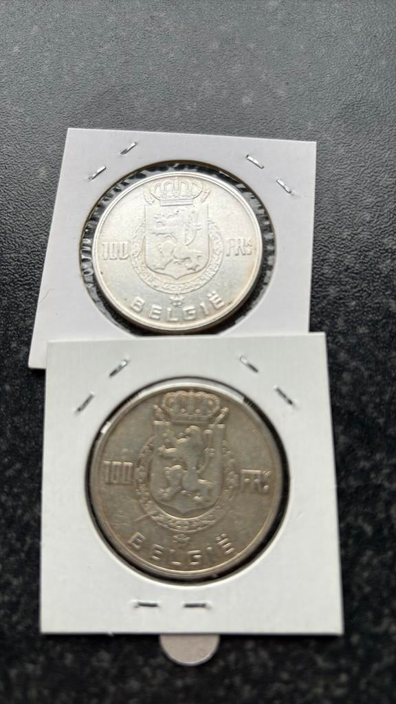 2 x 100 fr , 4. koningen, Ophalen, Zilver