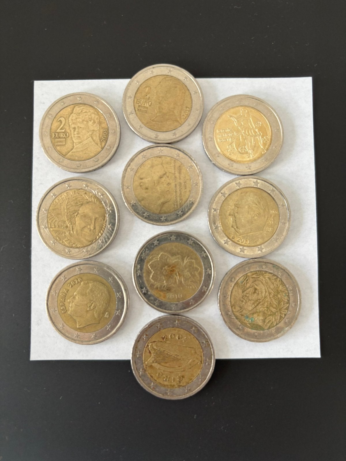 10 st. 2euro munten verschill. jaar, Ophalen of Verzenden