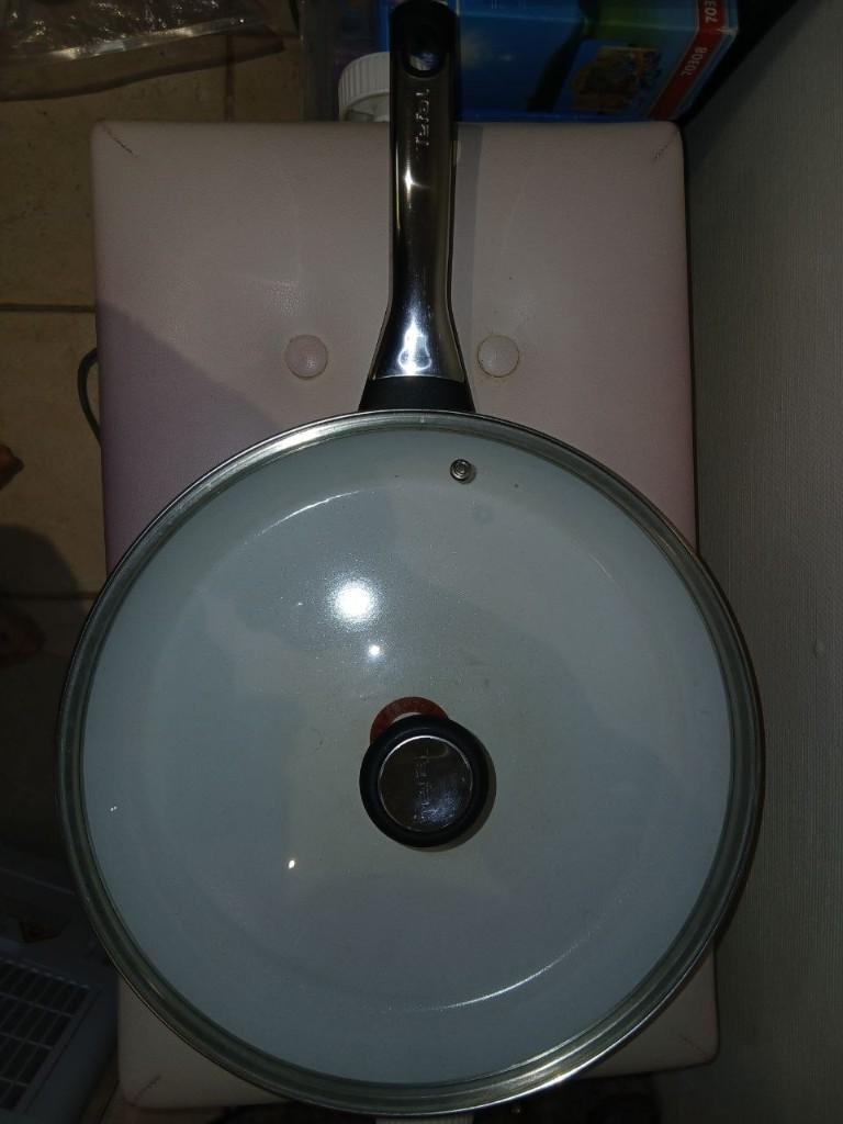 Tefal frypan 34 cm met deksel, Ophalen, Gebruikt, Overige materialen, Koekenpan of Braadpan
