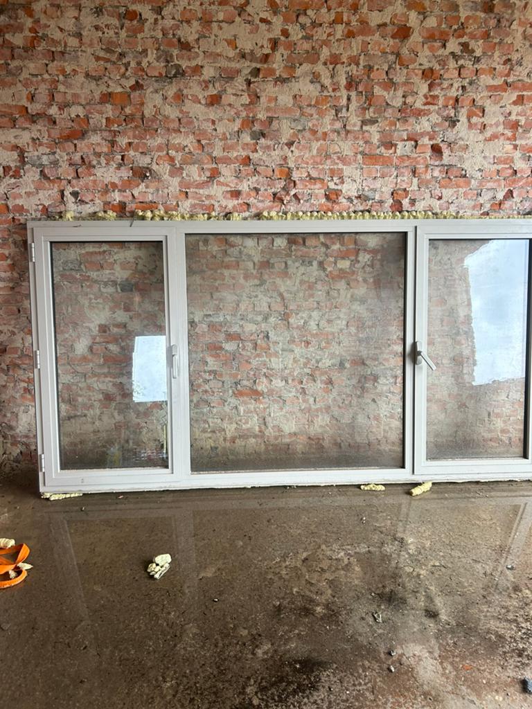Aluminium raam, Doe-het-zelf en Bouw, Ophalen, Gebruikt, Aluminium, Inclusief glas