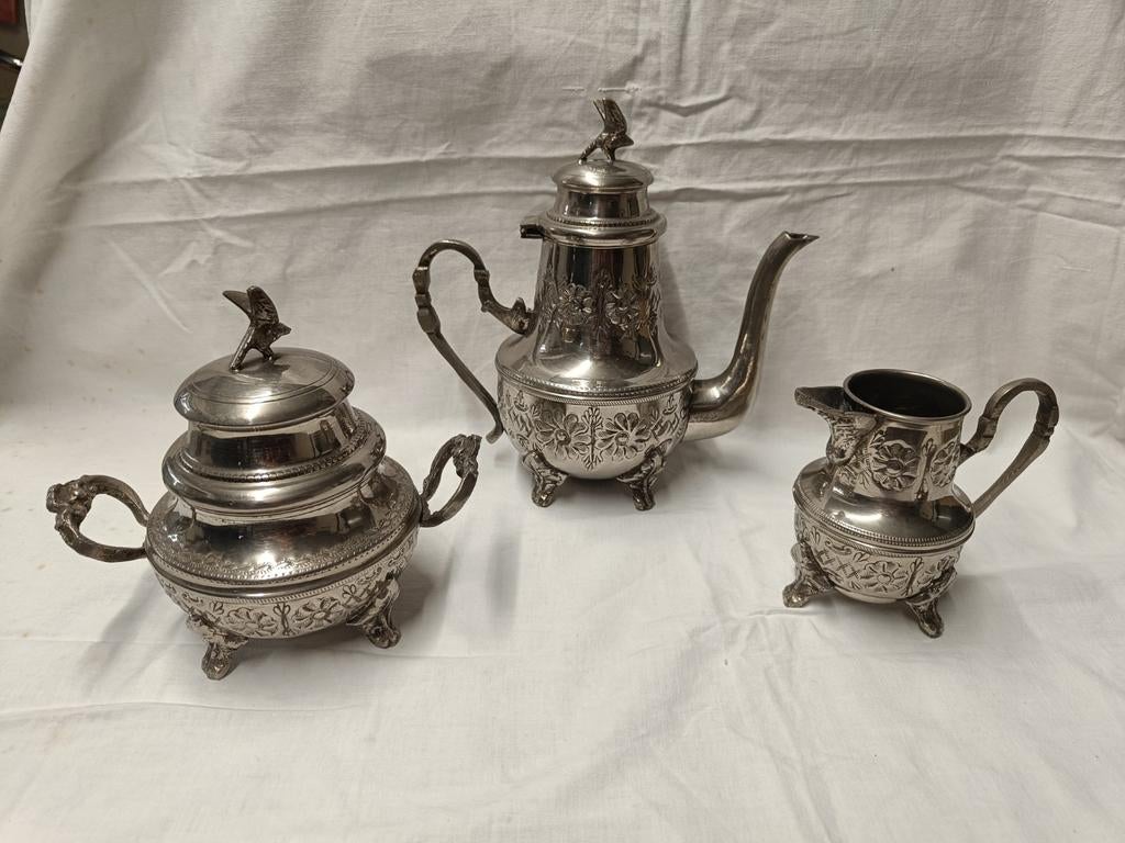 Koffie suiker melk zilver, Antiek en Kunst, Ophalen, Zilver