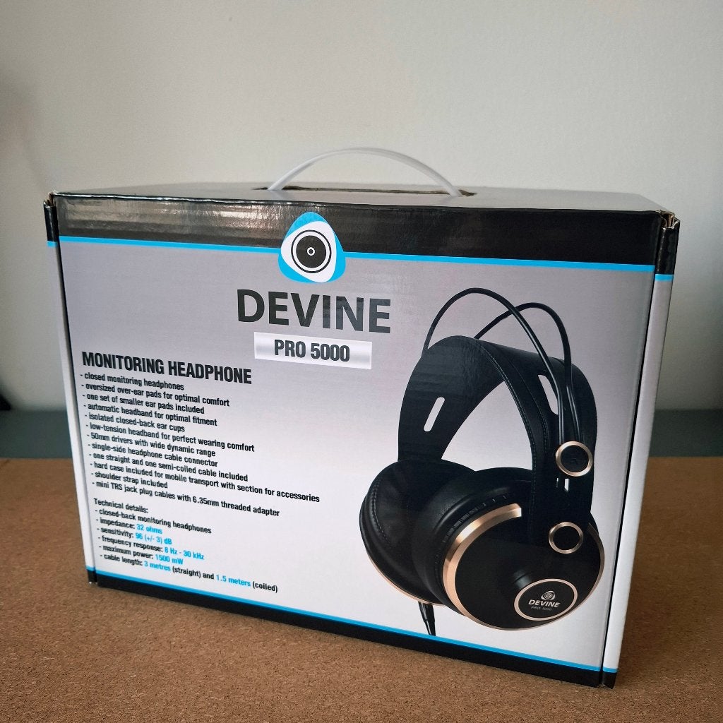 Devine PRO 5000 hoofdtelefoon (nieuw in doos), Audio, Tv en Foto, Hoofdtelefoons, Overige merken, Nieuw, Ophalen of Verzenden