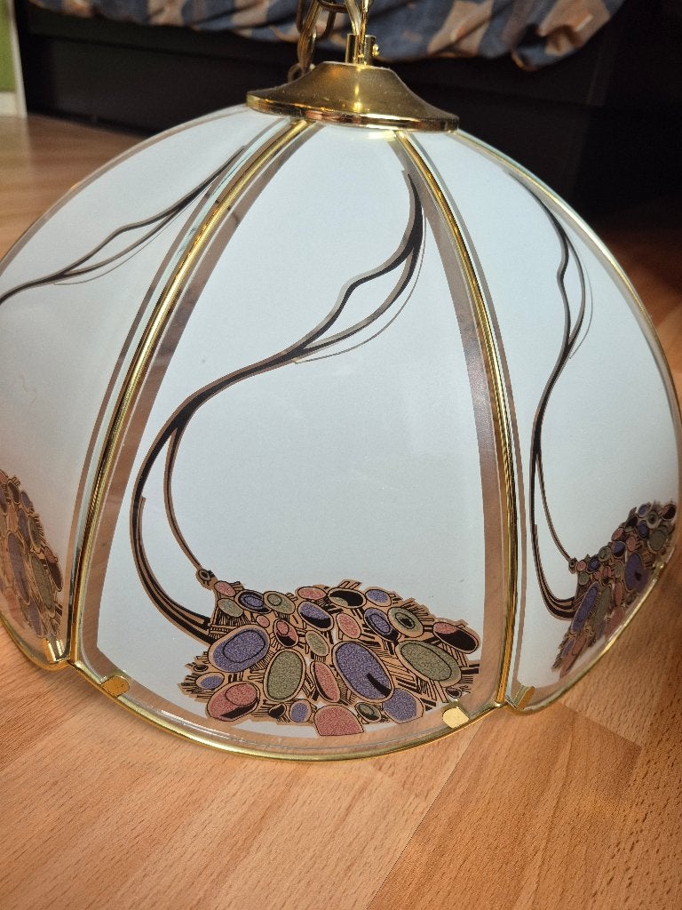 Luster met glas, Maison & Meubles, Lampes | Lustres, Enlèvement, Comme neuf, Verre