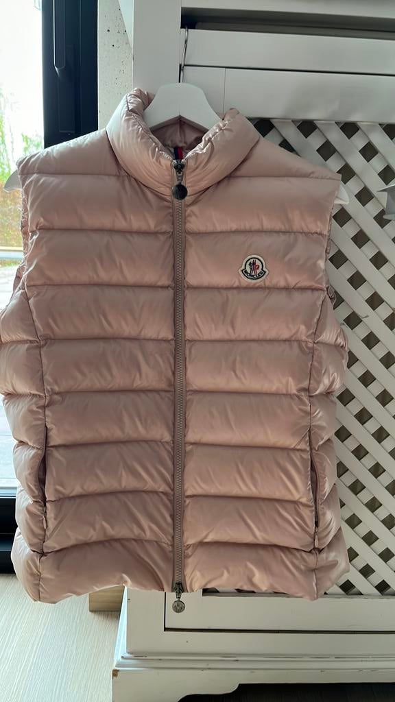 Echte Moncler bodywarmer pastel roze, Enlèvement, Comme neuf, Rose