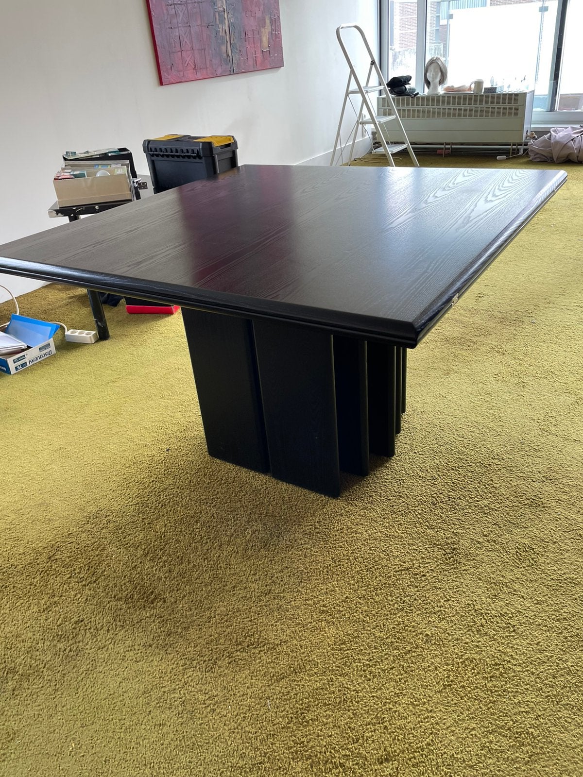 Gratis - Moderne zwarte vierkante tafel - openklapbaar, Huis en Inrichting, Ophalen, Gebruikt