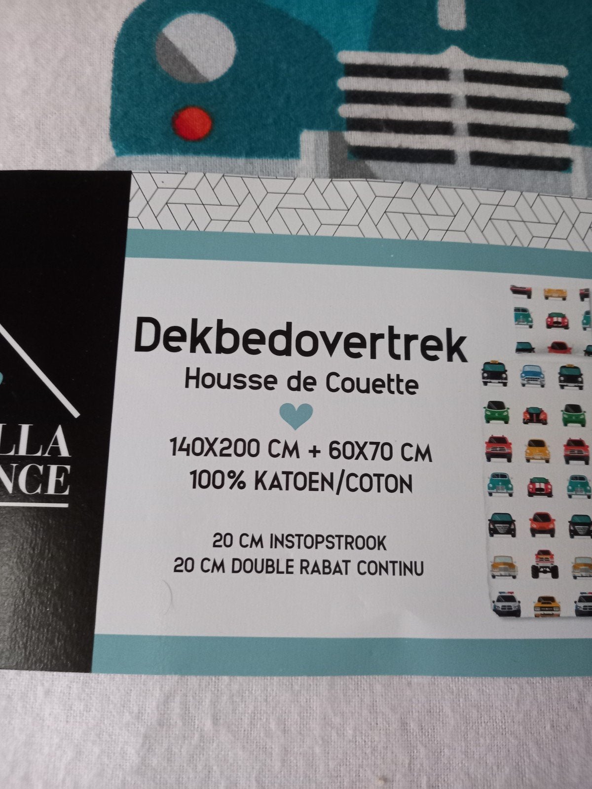 Dekbedovertrek flanel autos, Huis en Inrichting, Slaapkamer | Beddengoed, Ophalen, Katoen, Dekbedovertrek