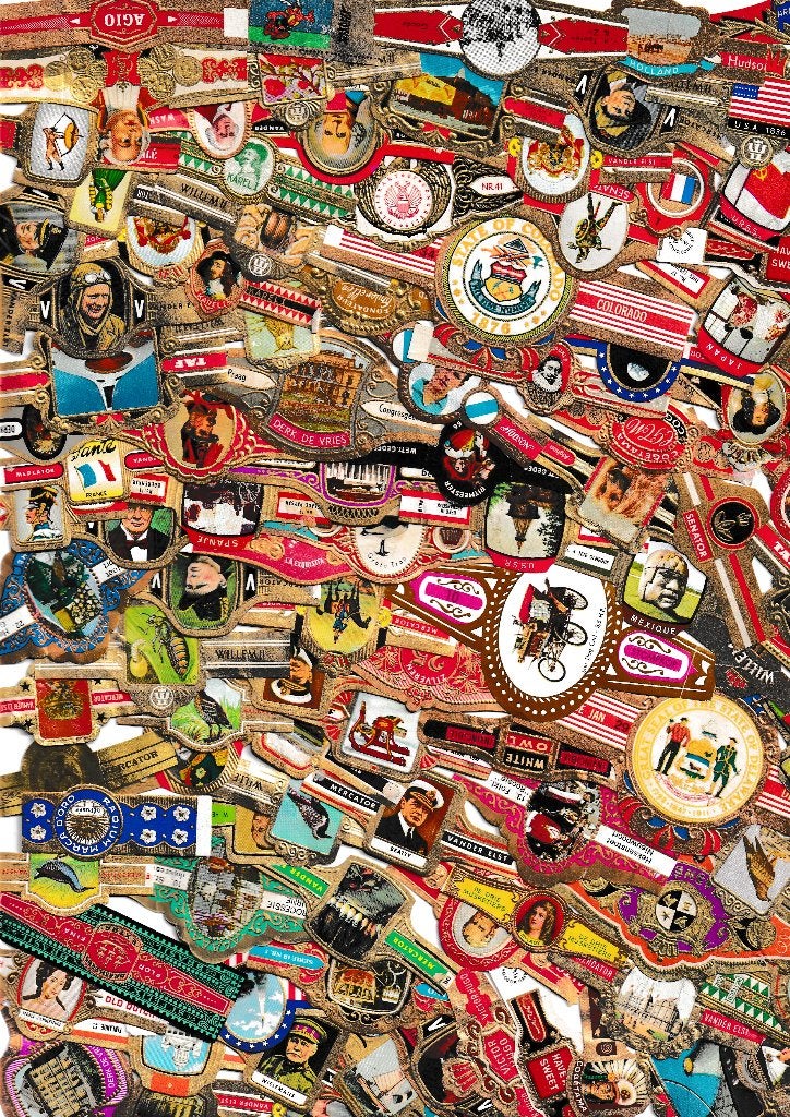 lot de +- 1000 anciens bracelets à cigares de Varia, Collections, Enlèvement ou Envoi, Utilisé, Bagues de cigare