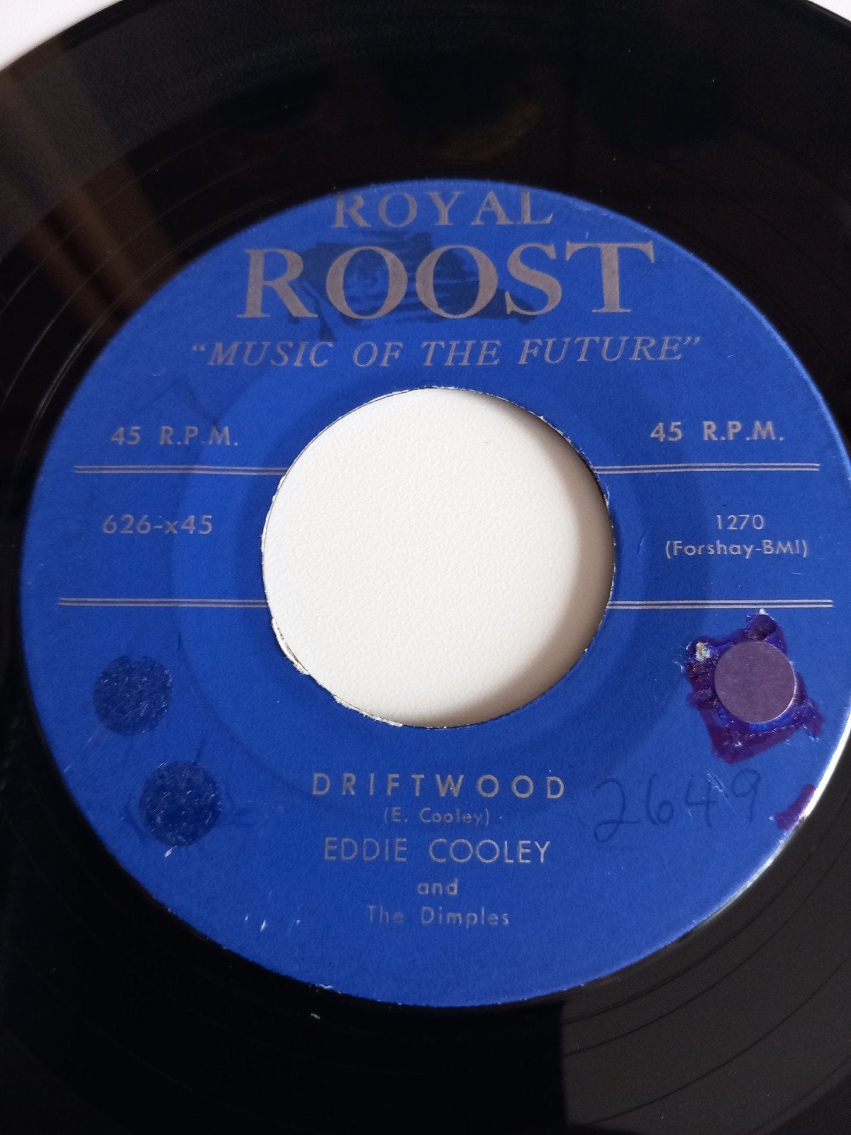 EDDIE COOLEY. DRIFTWOOD.  POPCORN USA 45T, Ophalen of Verzenden