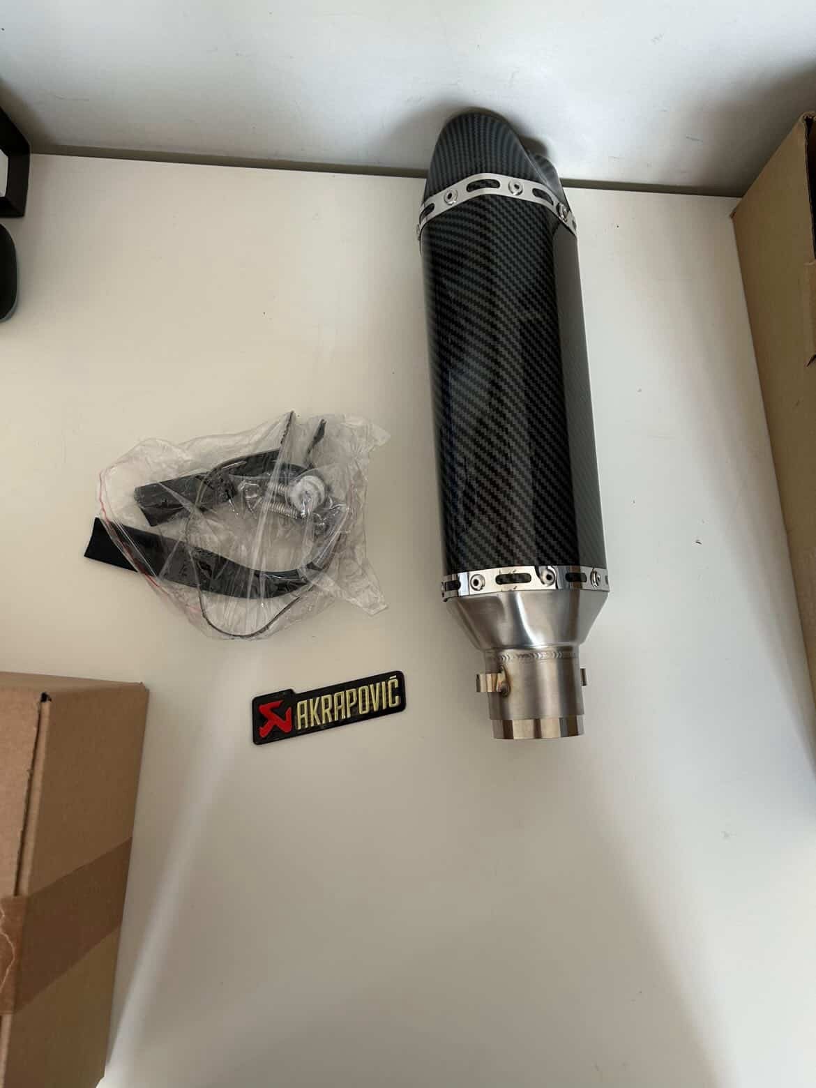 Akrapovic uitlaat 50 cc, Ophalen, Nieuw
