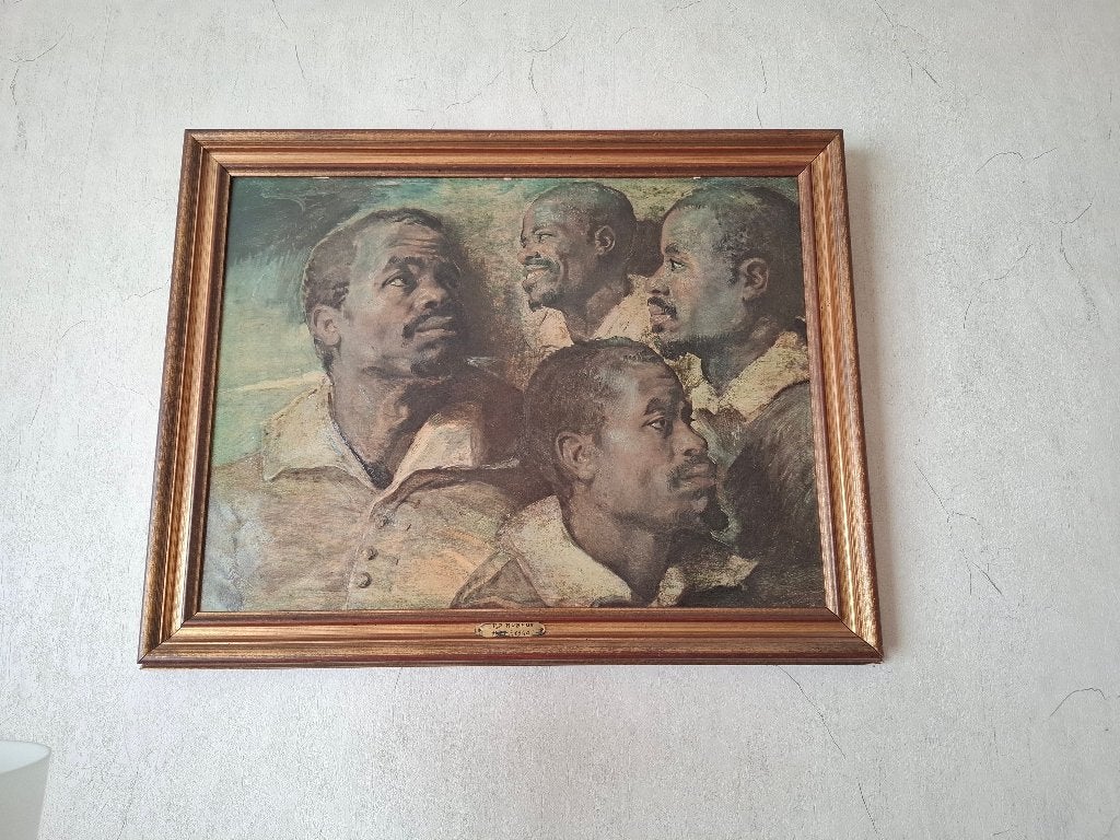 Four Studies of a Head of a Moor, Antiquités & Art, Art | Peinture | Classique, Portrait ou Personnes, Panneau, Enlèvement, Impression