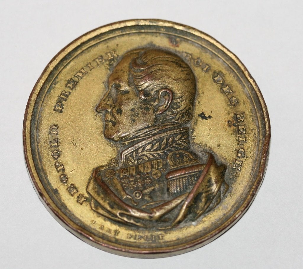 Leopold premier Roi des Belges 1864 medaille, Enlèvement ou Envoi, Bronze