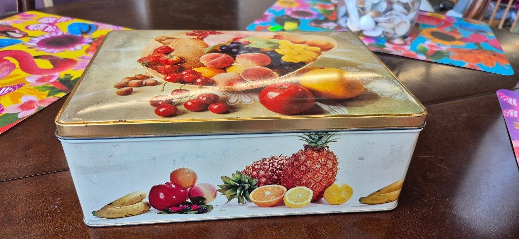 Vintage Van Melle Rotterdam koekjesblik, Verzamelen, Blikken, Ophalen of Verzenden, Gebruikt, Koek(jes), Van Nelle