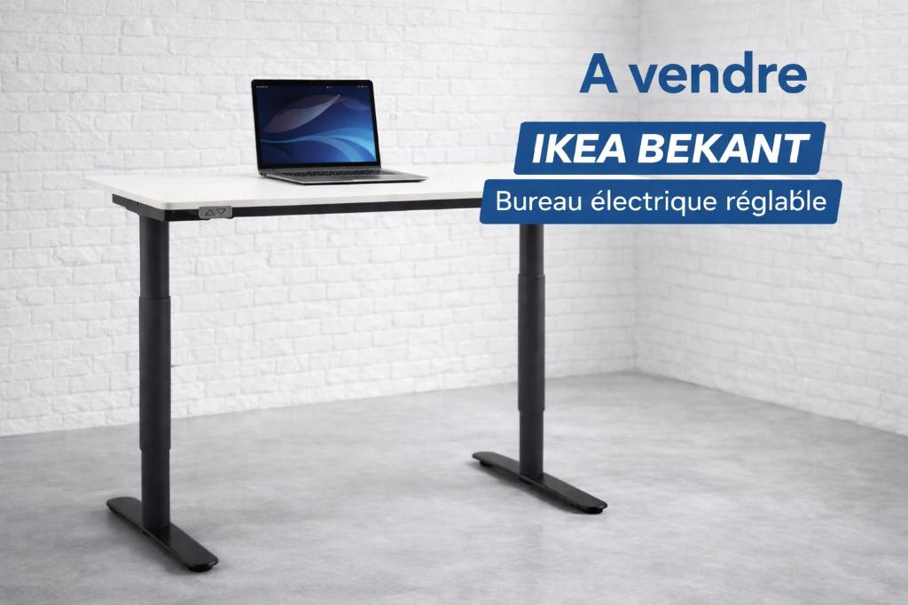 ️ À vendre – Bureau électrique IKEA BEKANT, Huis en Inrichting, Bureaus, Ophalen, Elektrisch, Gebruikt, IKEA