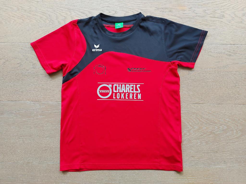 Lokerse Badmintonclub t-shirt ERIMA :: Maat 164 = 13-14 jaar, Ophalen of Verzenden, Zo goed als nieuw, Kleding