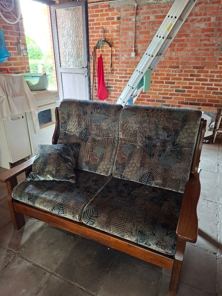 Zetels en salontafel, Huis en Inrichting, Ophalen, Gebruikt, Hout