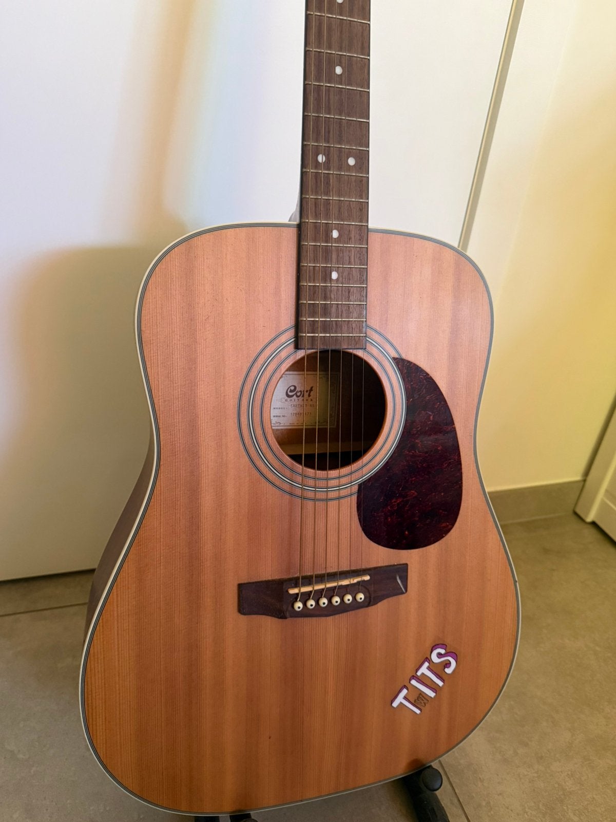 Cort Earth 70 NS akoestische gitaar + capo + gitaarstandaard, Muziek en Instrumenten, Snaarinstrumenten | Gitaren | Akoestisch