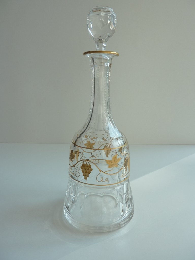 Carafe Val St Lambert modèle Pampre or, Enlèvement ou Envoi