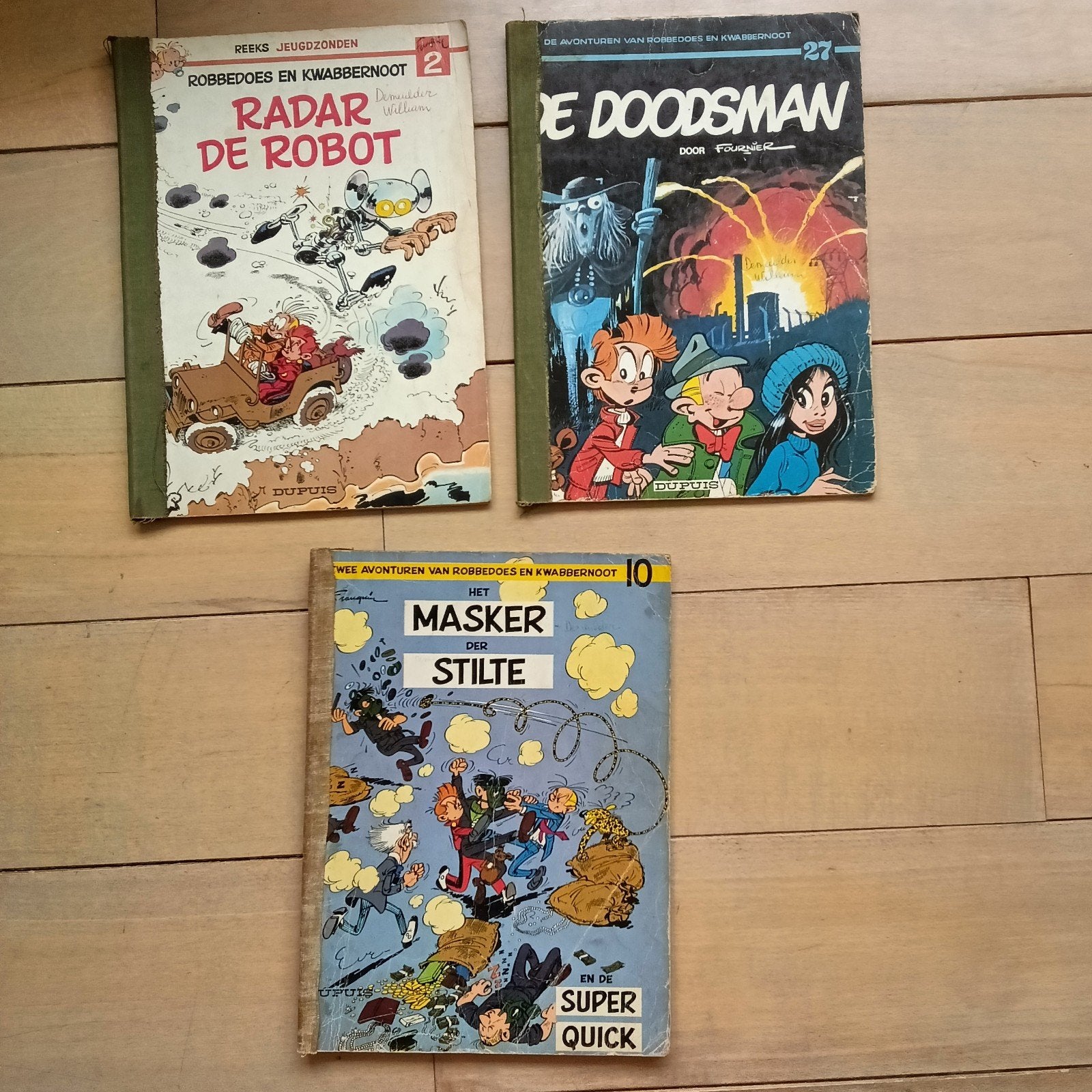 Robbedoes en Kwabbernoot: 3 strips, Ophalen of Verzenden, Gelezen