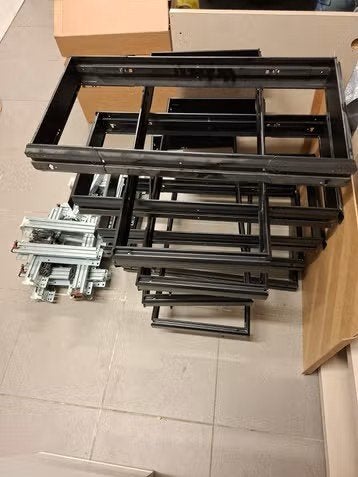Verstelbare dossierlades 70-90x35 met rolgeleiders, Huis en Inrichting, Ophalen, 50 tot 100 cm, Zo goed als nieuw, Minder dan 100 cm