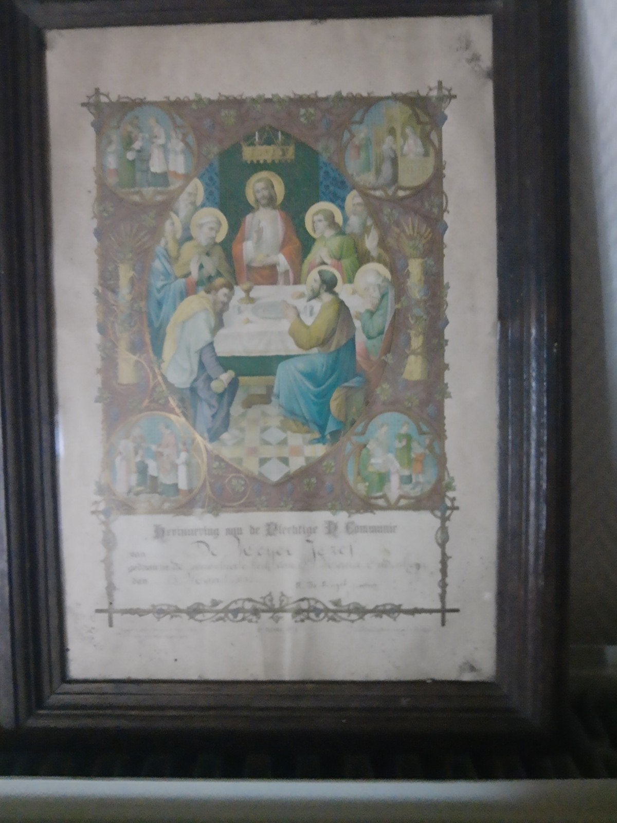 Religieuze kader  1920 reeks 2 nr 1, Antiek en Kunst, Antiek | Religieuze voorwerpen, Ophalen
