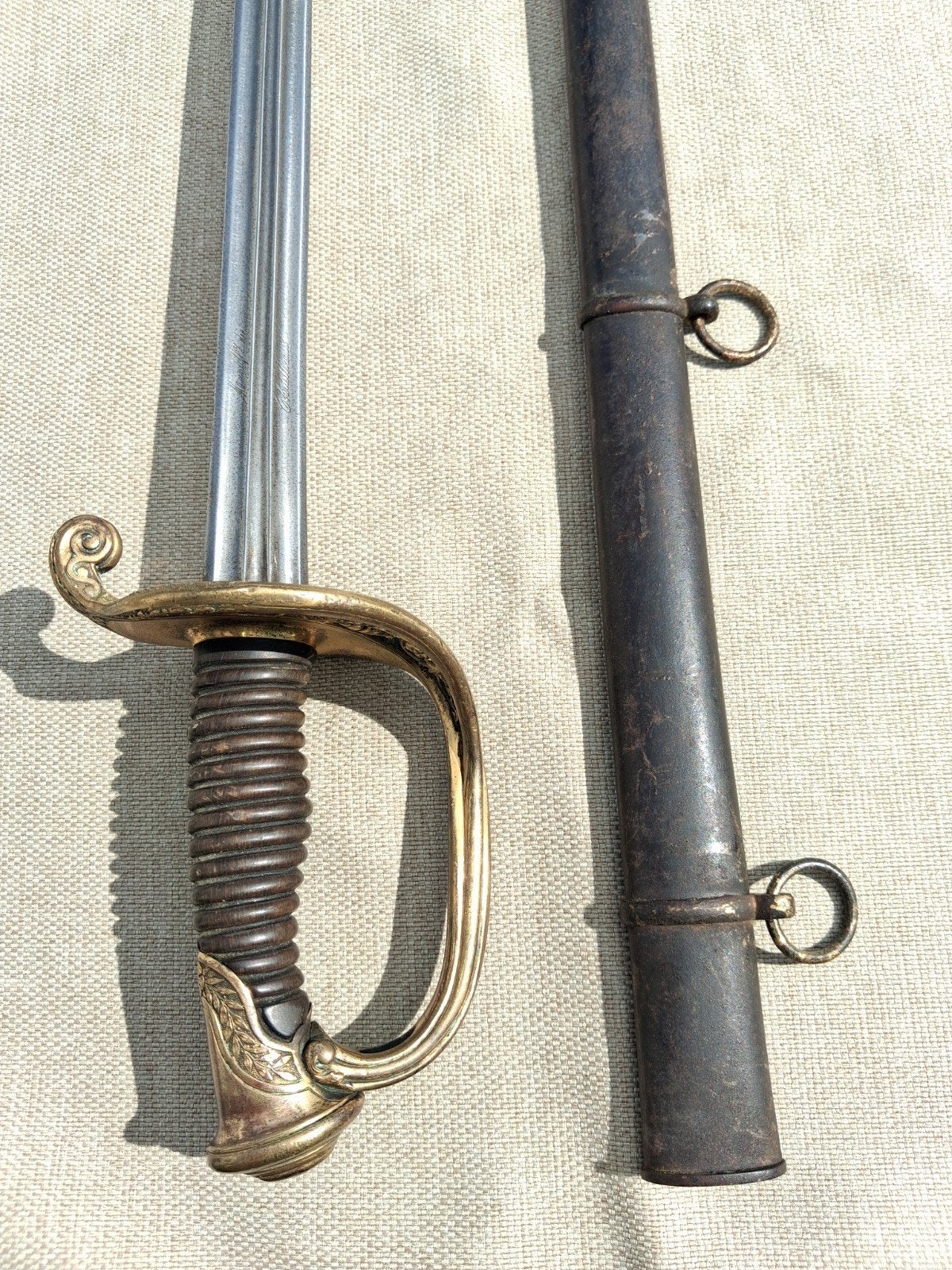 Franse sabel officier inf ca 1850 dubbele gleuf, Ophalen of Verzenden