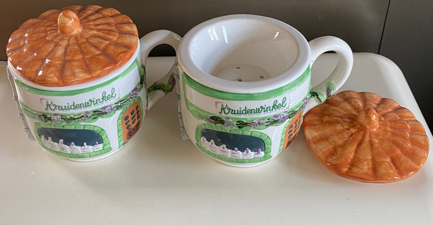 2 prachtige thee potjes, Ophalen, Overige materialen, Overige merken, Landelijk/Boerenbont