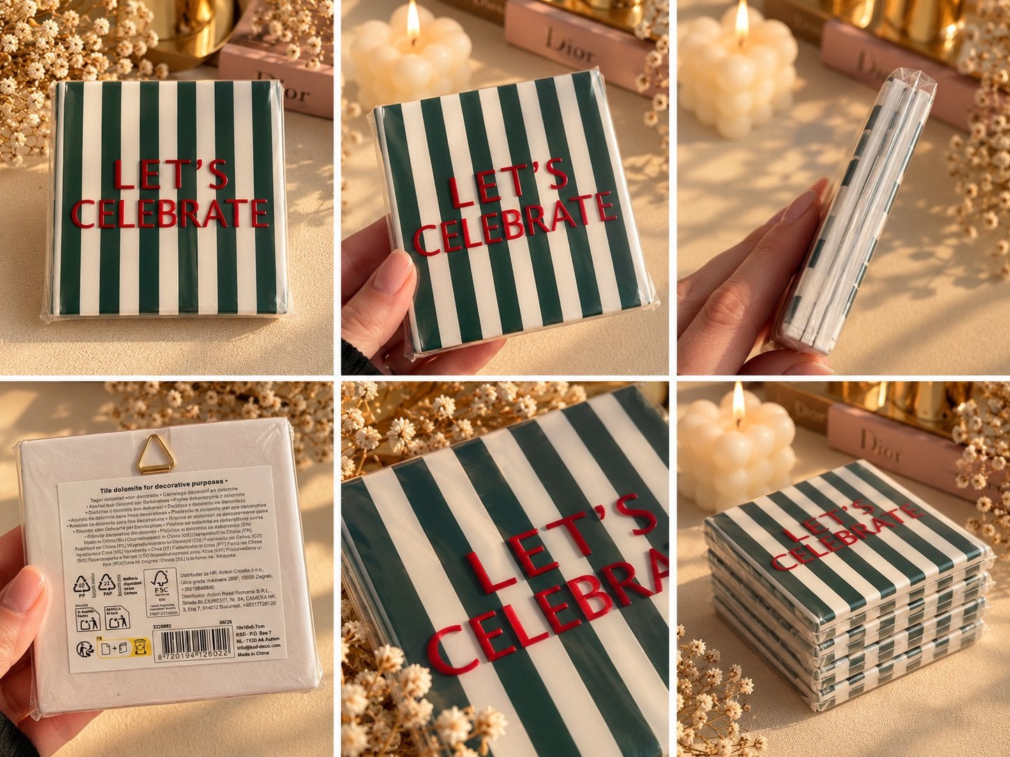 Prachtige kersttegels – Nieuw!, Handtassen en Accessoires, Ophalen of Verzenden, Nieuw, Accessoires